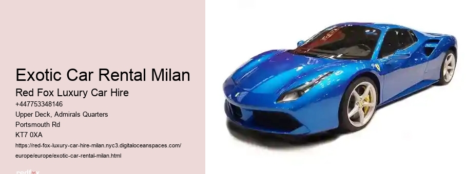 Exotic Car Rental Milan