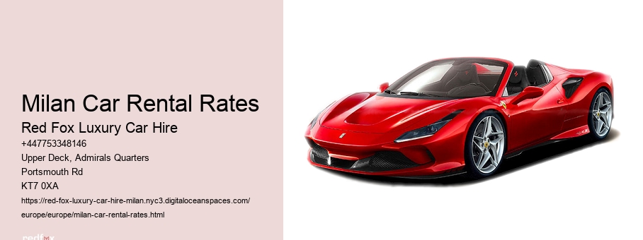 Milan Car Rental Rates