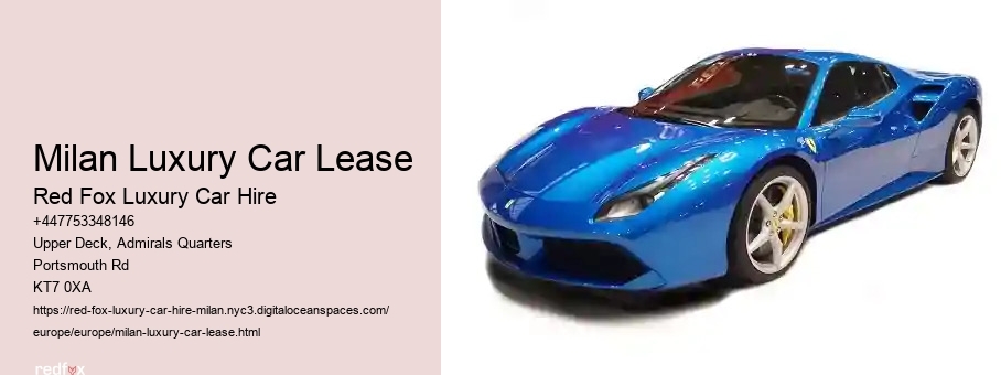 Milan Luxury Car Lease